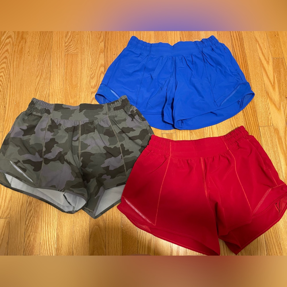 Three lululemon hotty hot shorts (Tall)